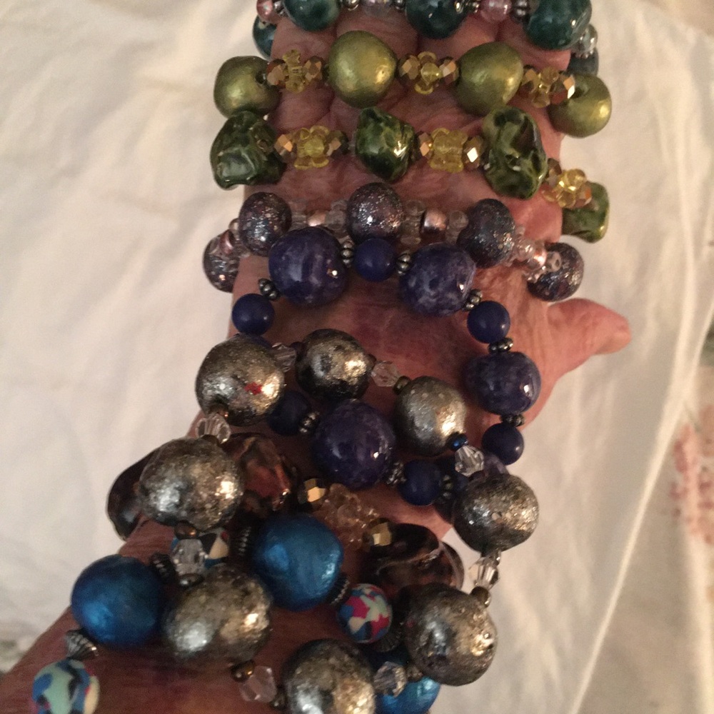 Casual Clay bead glazed Bracelets of every color